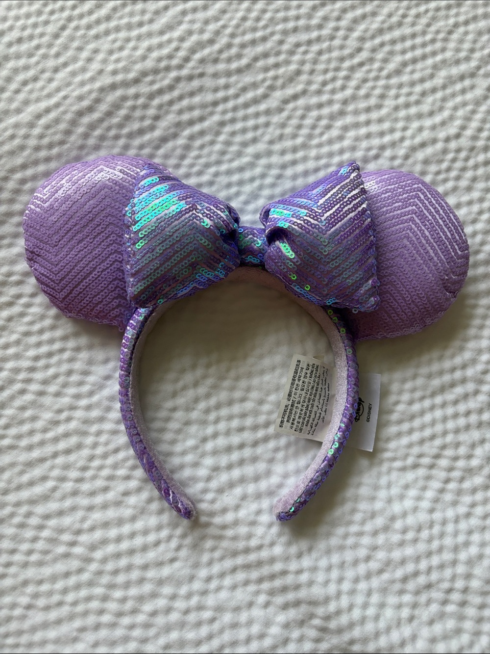 Disney Purple Sequin Mouse Ear Headband